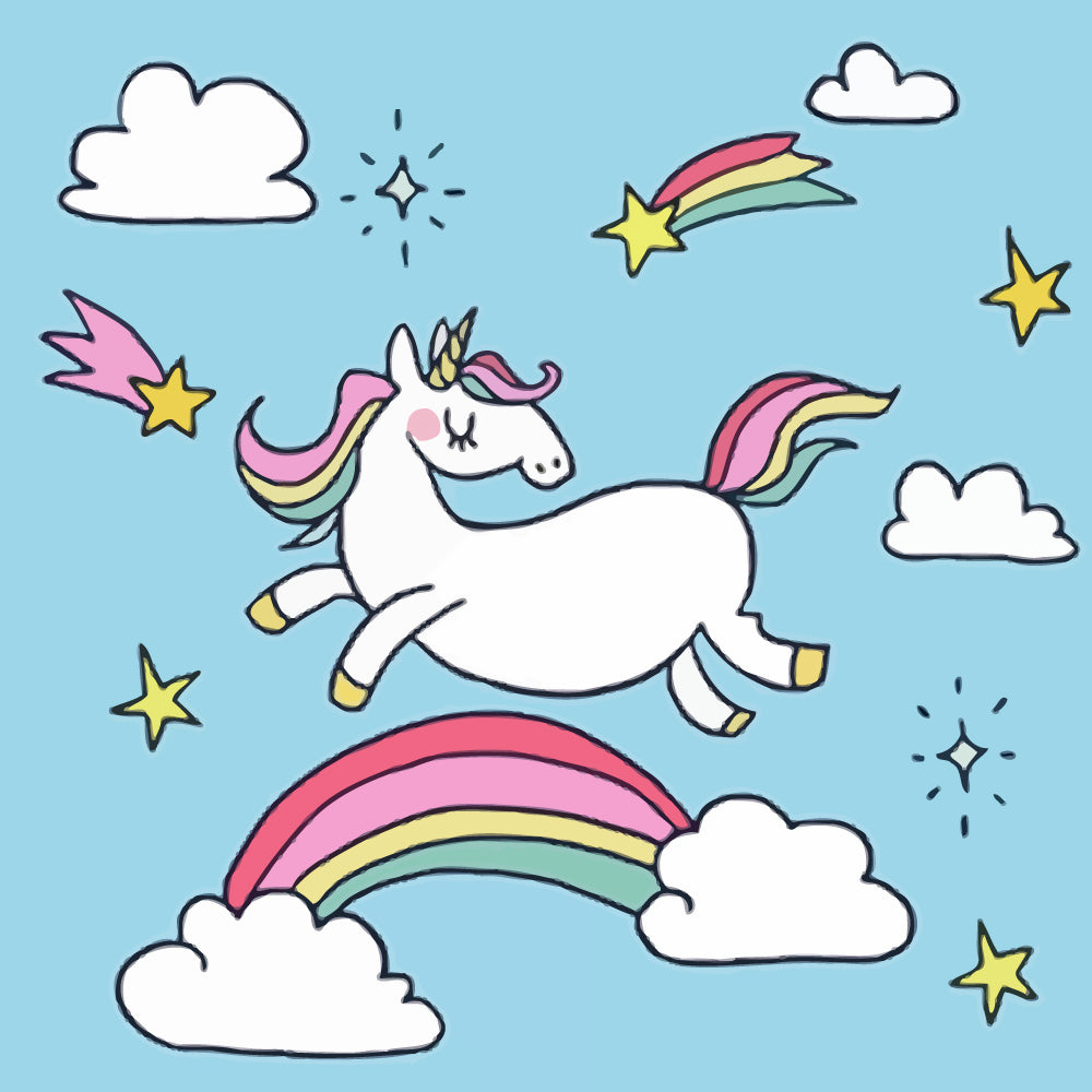 Cartoon Unicorn Paint by Numbers for Kids