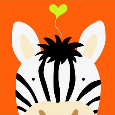 Cartoon Zebra Paint by Numbers for Kids