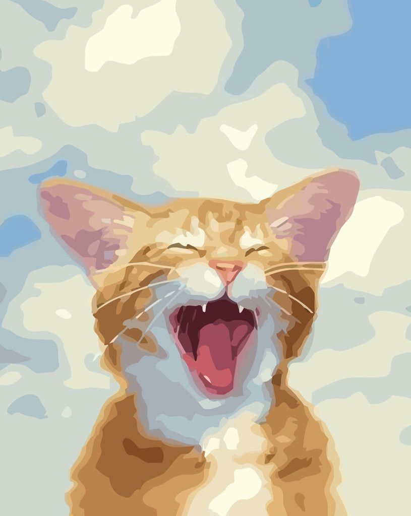 Cat and Blue Sky Paint by Numbers