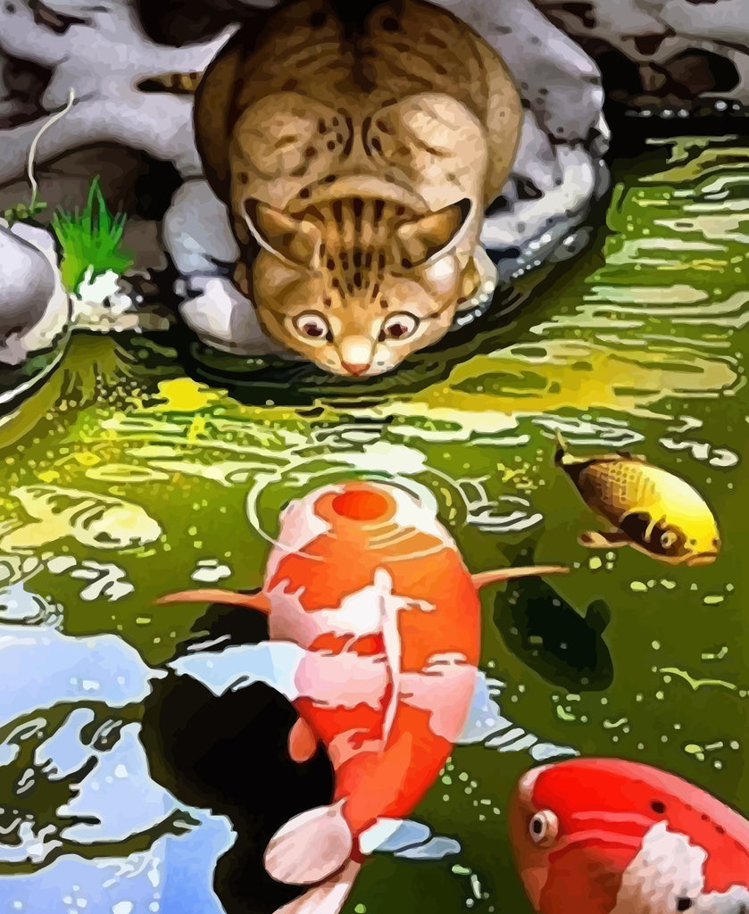 Cat and Koi Paint by Numbers