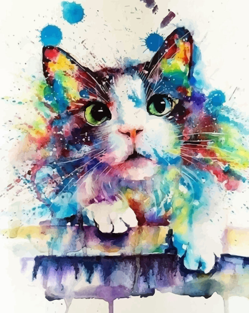 Cat Graffiti Paint by Numbers