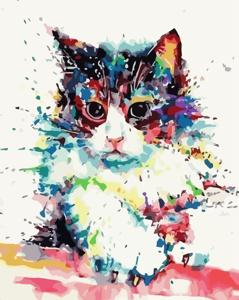 Cat Graffiti Paint by Numbers