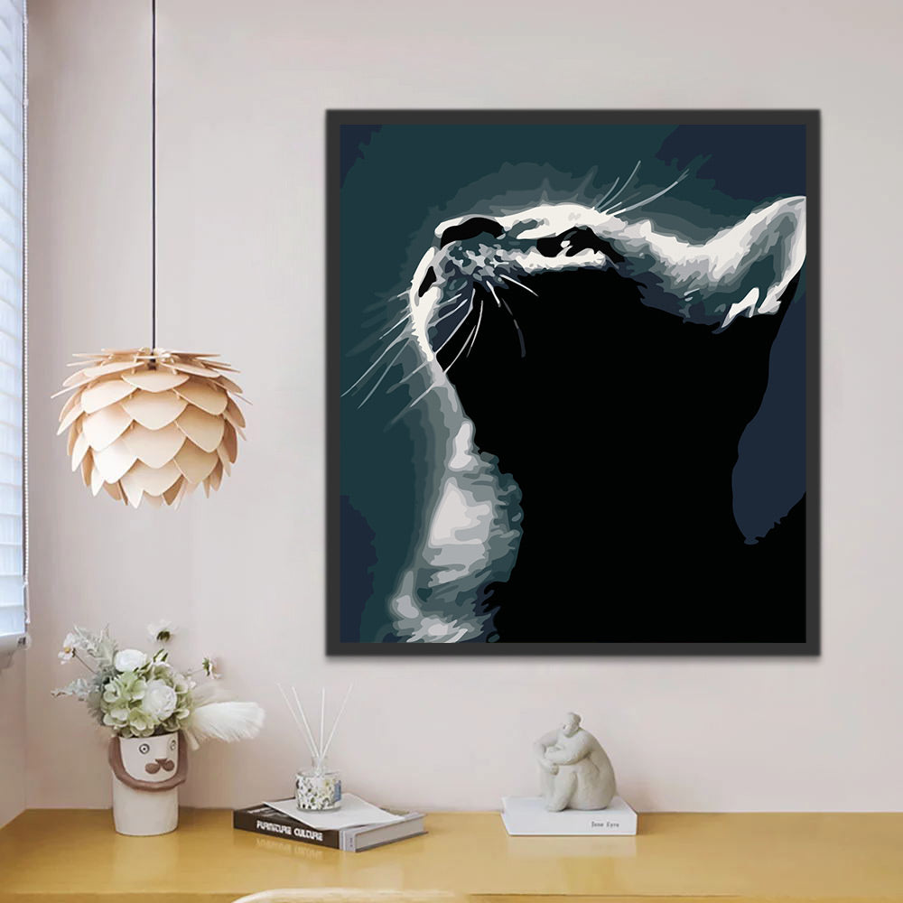 Cat Silhouette Paint by Numbers