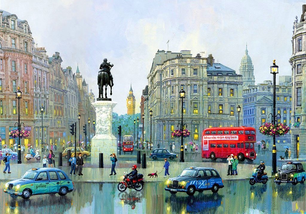 Charing Cross in London Paint by Numbers