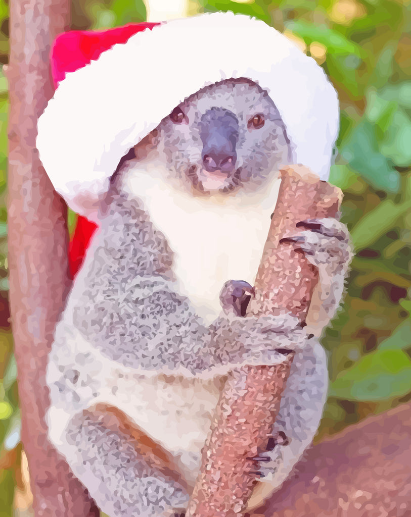 Christmas Koala Paint by Numbers