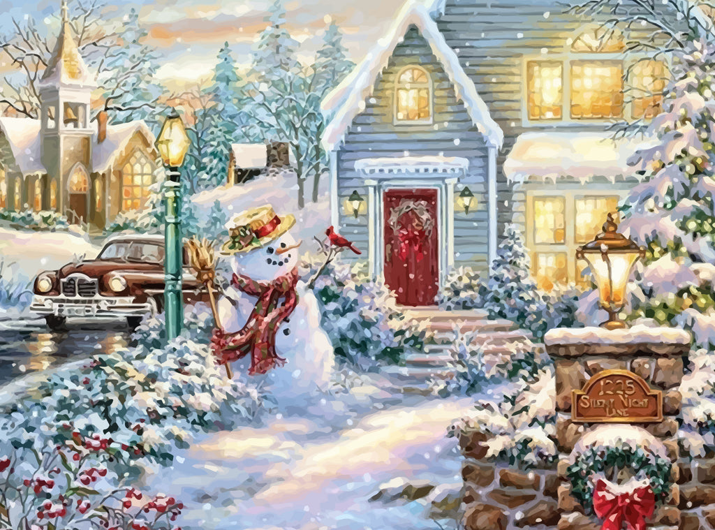 Christmas Snowman with Cosy Cottage Paint by Numbers
