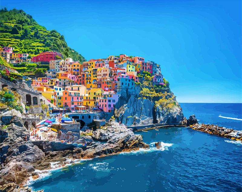 Cinque Terre of Italy Paint by Numbers