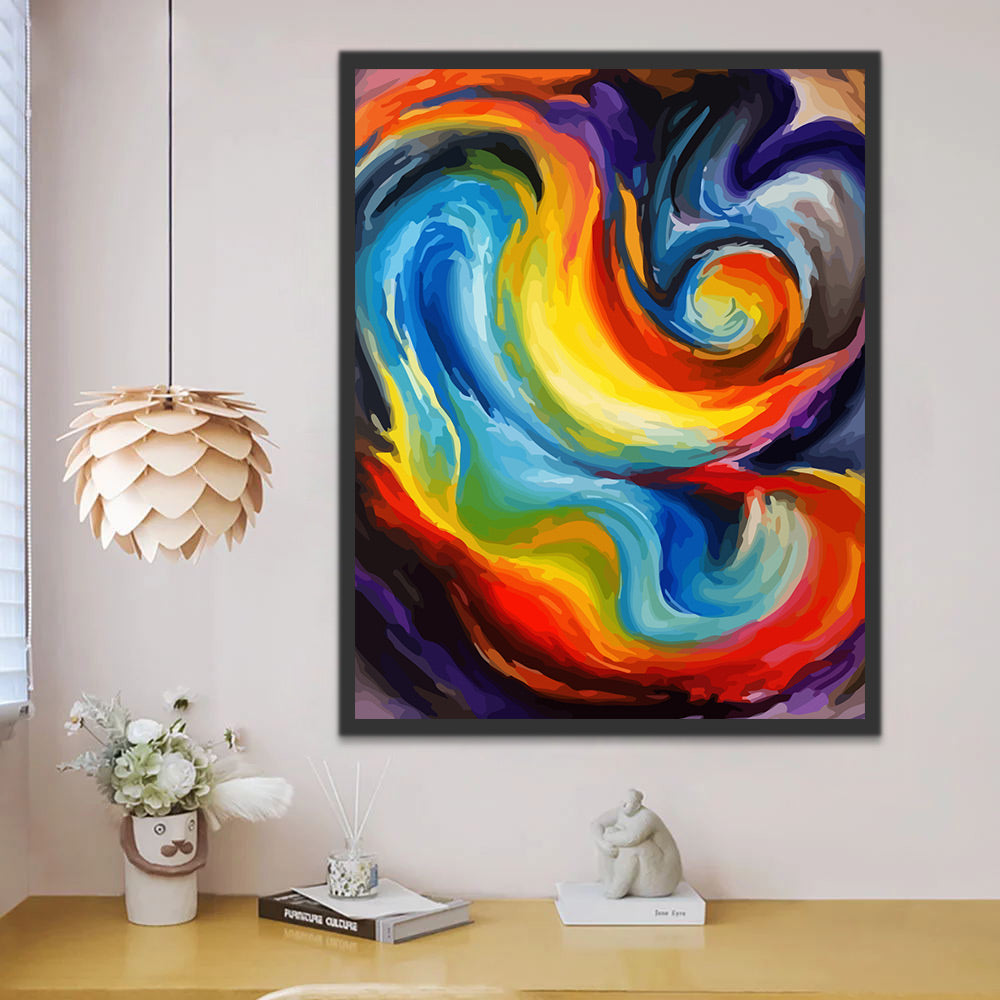 Colorful Abstract Painting Paint by Numbers