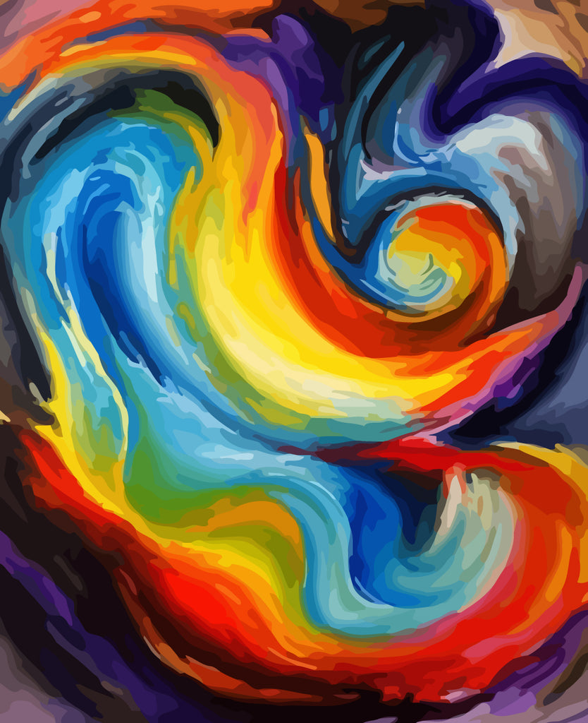 Colorful Abstract Painting Paint by Numbers