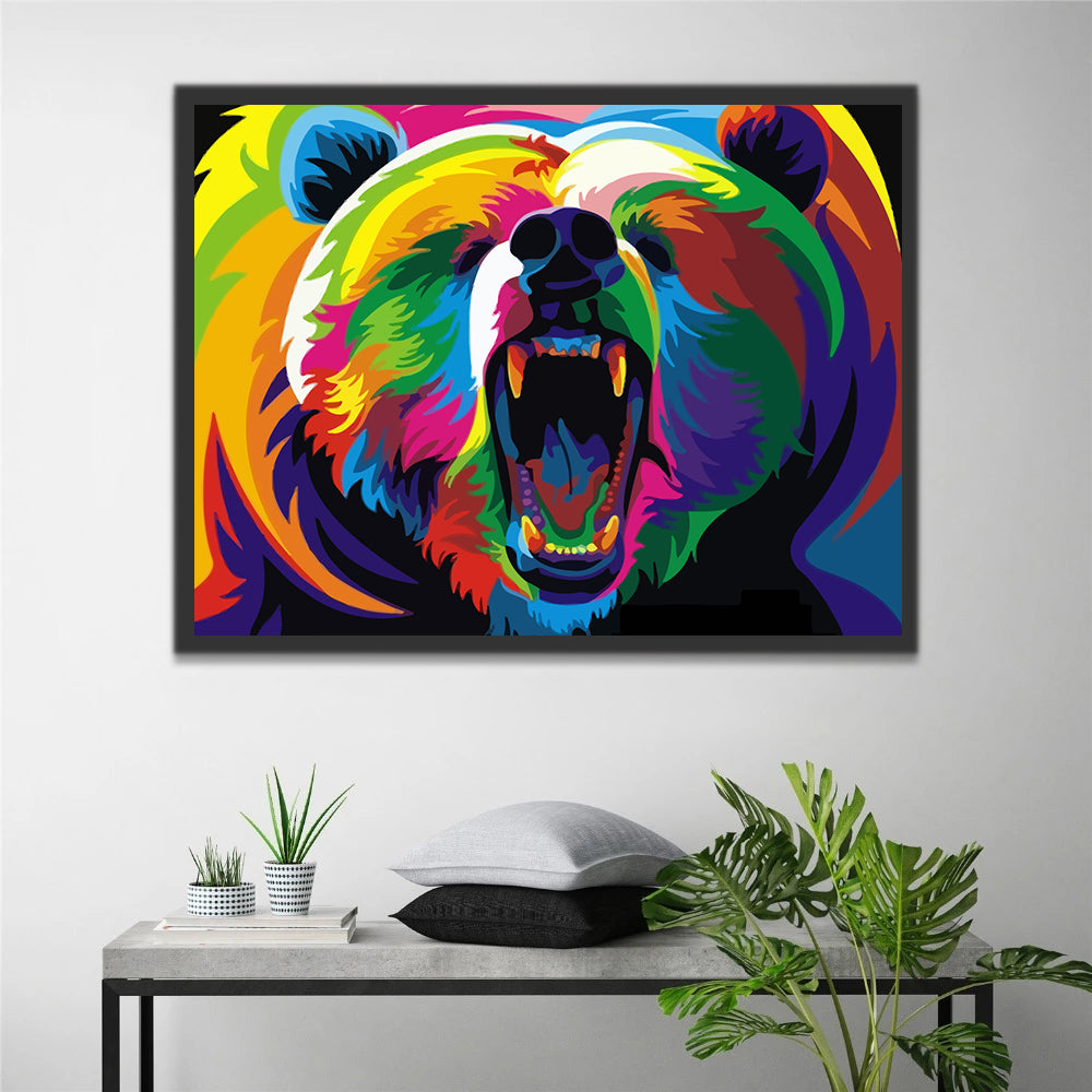 Colorful Bear Paint by Numbers