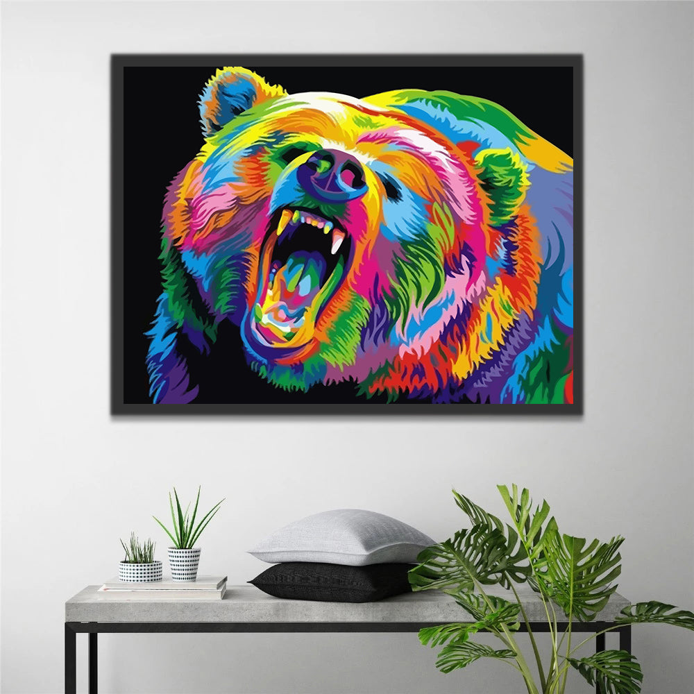 Colorful Bear Paint by Numbers
