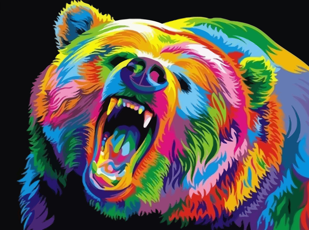 Colorful Bear Paint by Numbers