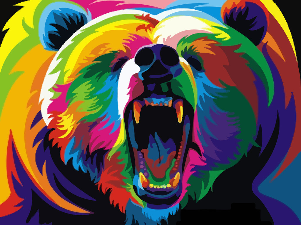 Colorful Bear Paint by Numbers
