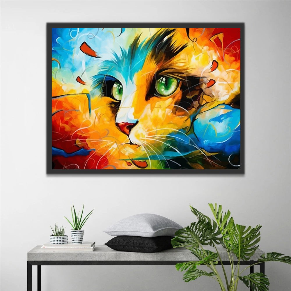 Colorful Cat Paint by Numbers