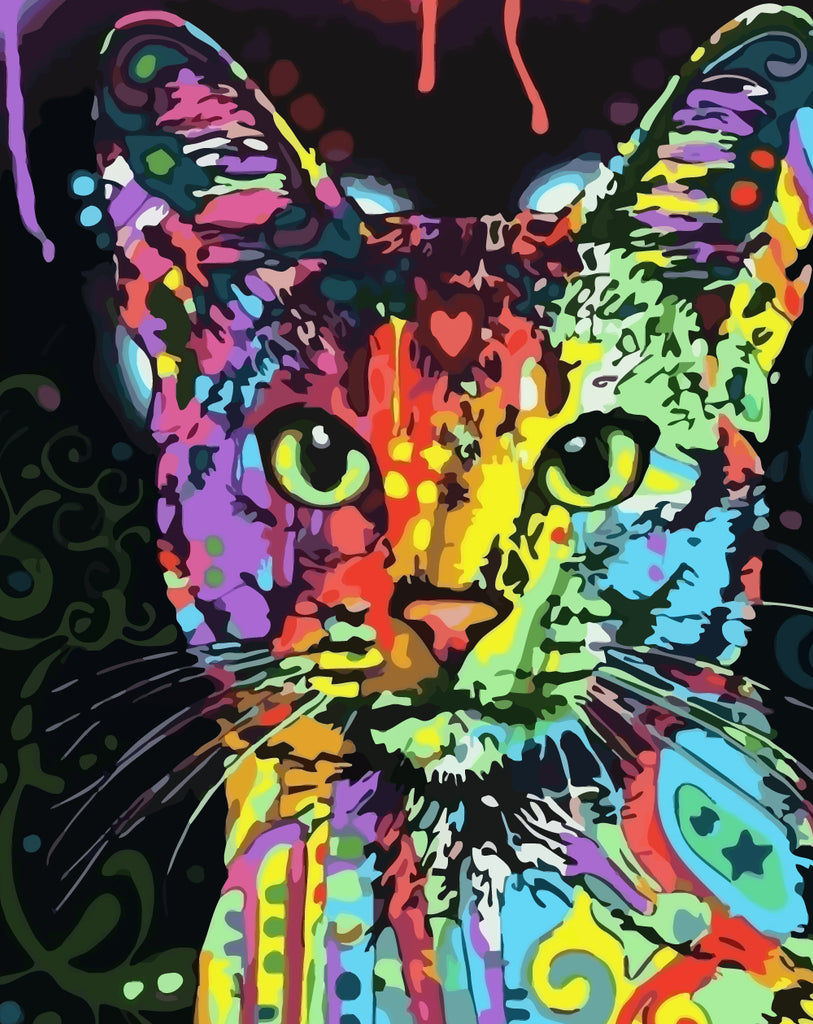 Colorful Cat Paint by Numbers
