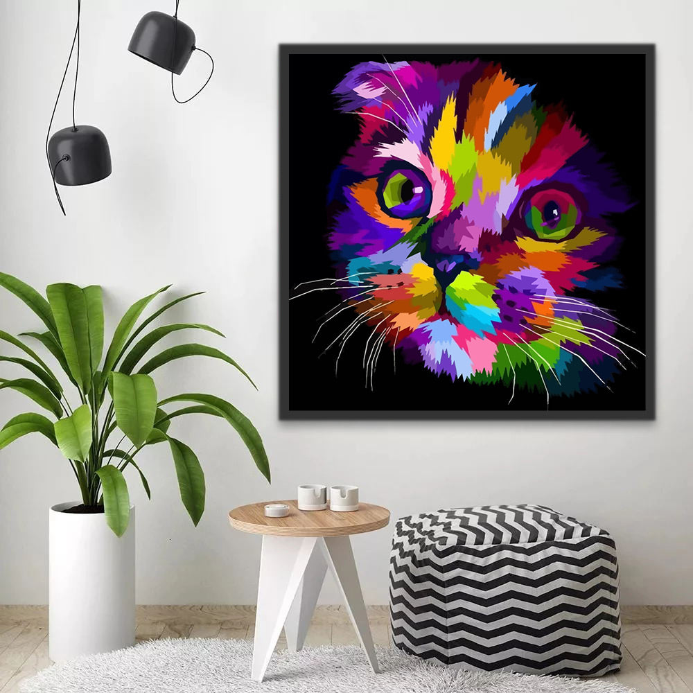 Colorful Cat Paint by Numbers