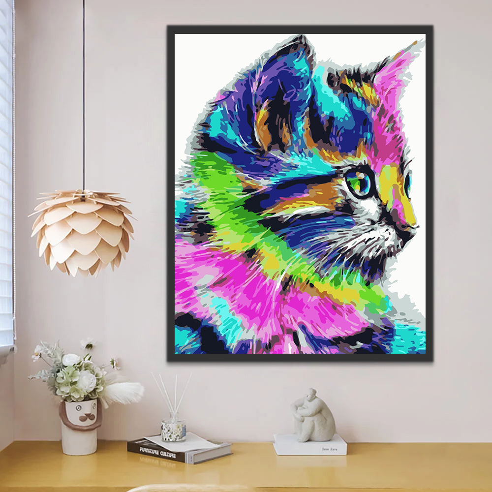 Colorful Cat Paint by Numbers