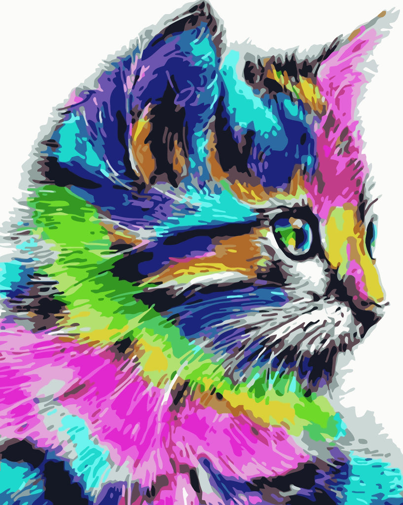Colorful Cat Paint by Numbers