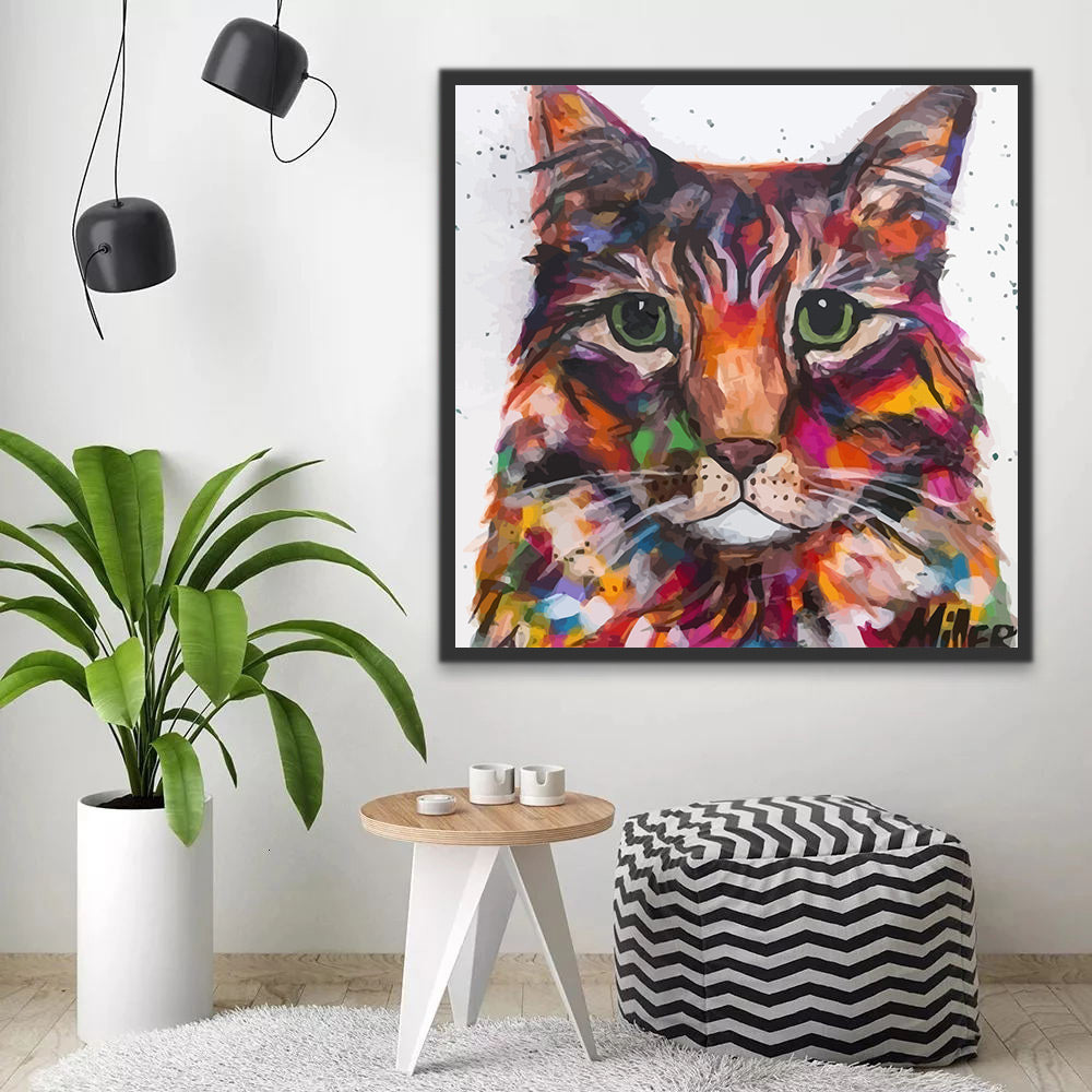 Colorful Cat Paint by Numbers