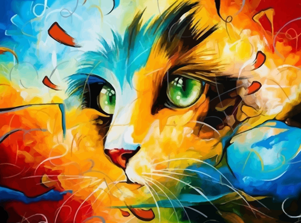 Colorful Cat Paint by Numbers