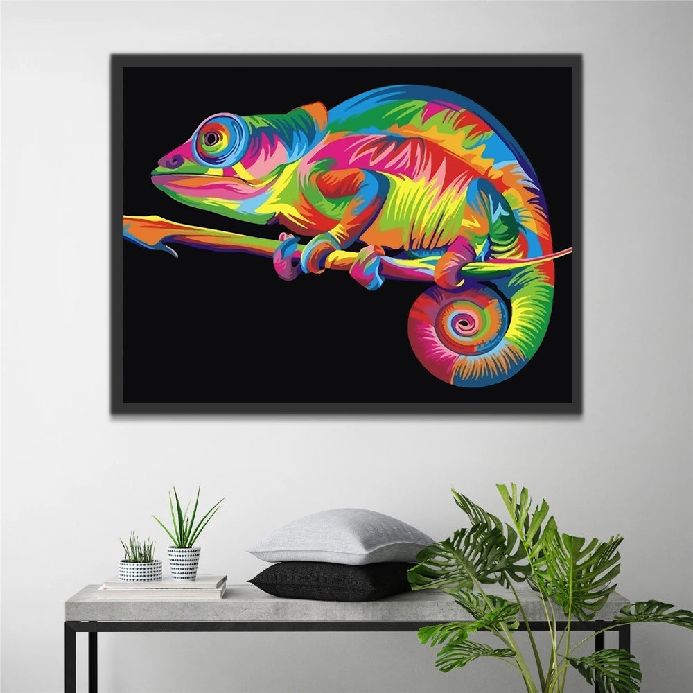 Colorful Chameleon Paint by Numbers