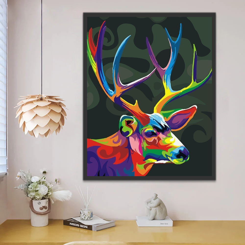 Colorful Deer Paint by Numbers