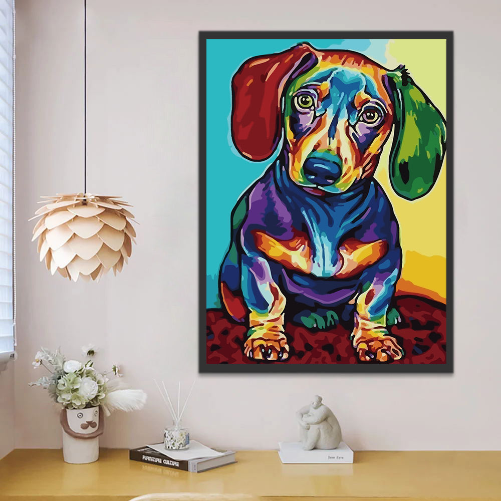 Colorful Dog Paint by Numbers