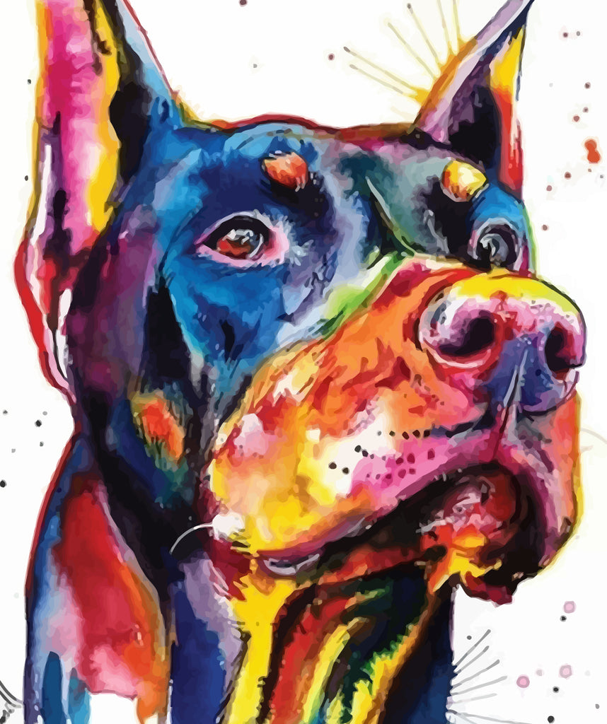 Colorful Dog Paint by Numbers