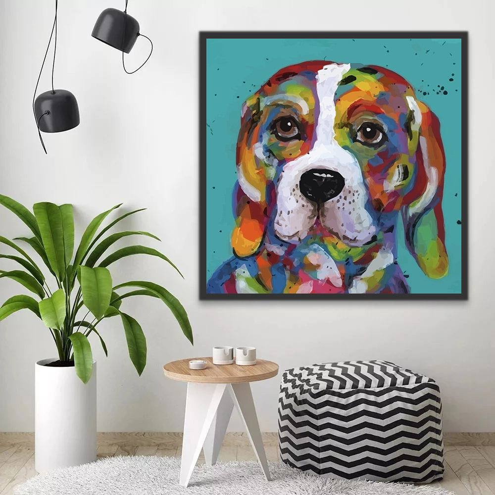 Colorful Dog Paint by Numbers