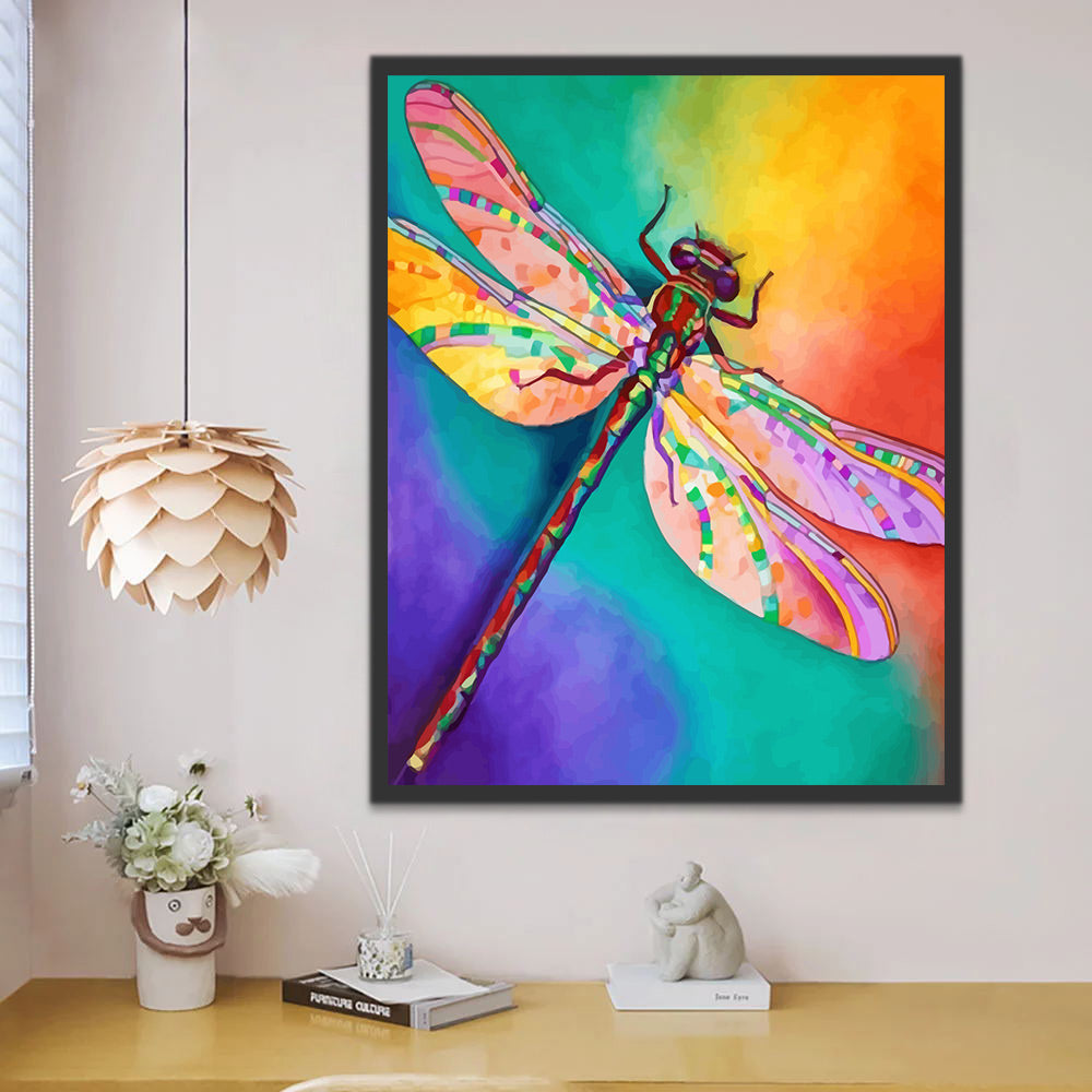 Colorful Dragonfly Paint by Numbers