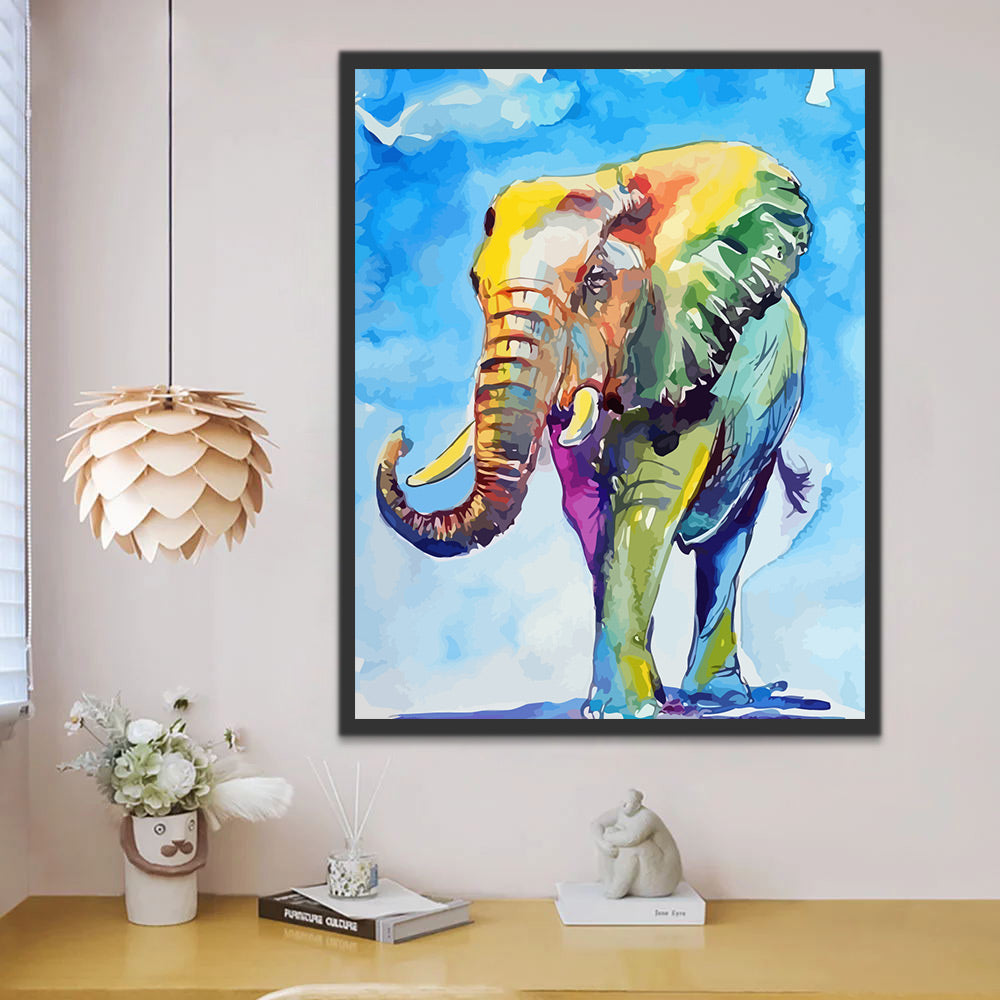Colorful Elephant Paint by Numbers