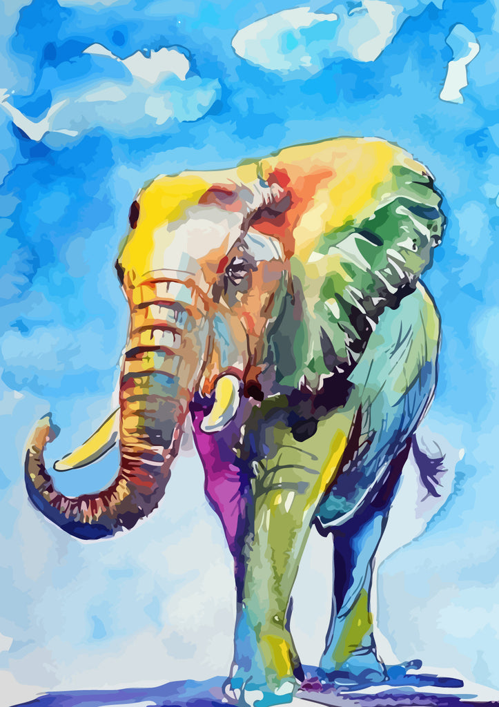 Colorful Elephant Paint by Numbers