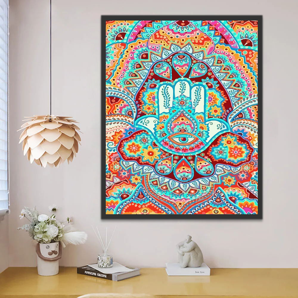 Colorful Ethnic Mandala Pattern Paint by Numbers