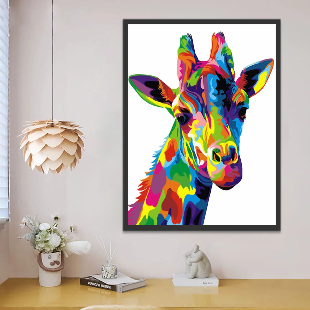 Colorful Giraffe Paint by Numbers