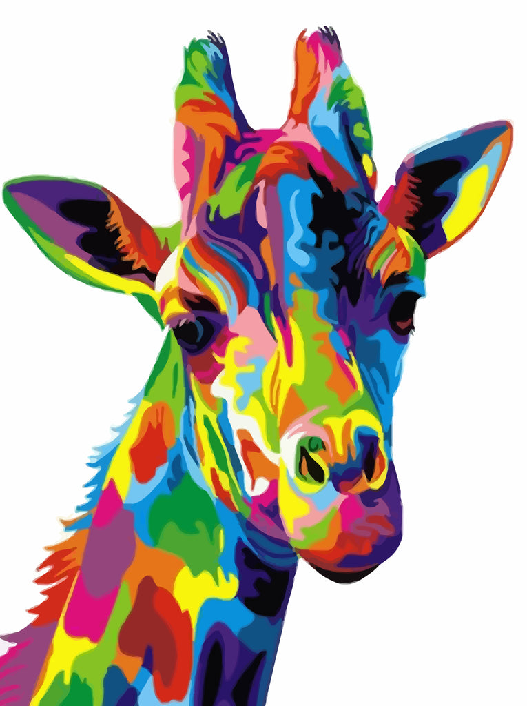 Colorful Giraffe Paint by Numbers