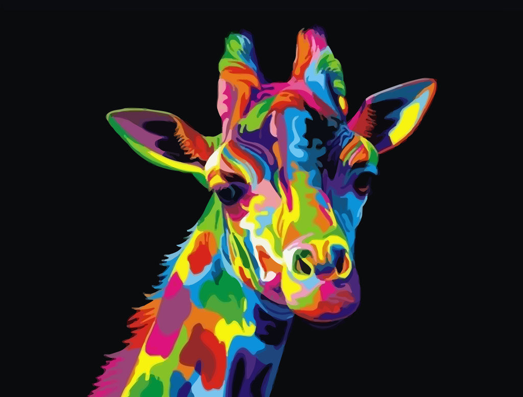 Colorful Giraffe Paint by Numbers