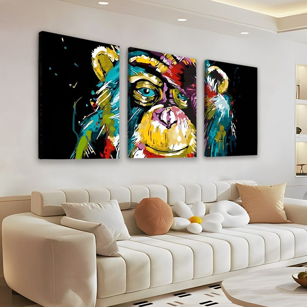 Colorful Gorilla 3 Pack Paint By Numbers