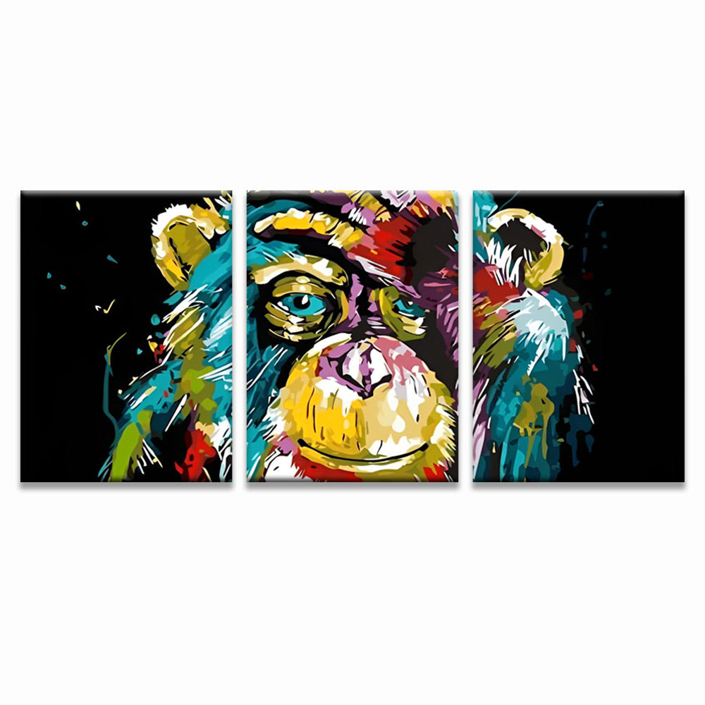 Colorful Gorilla 3 Pack Paint By Numbers