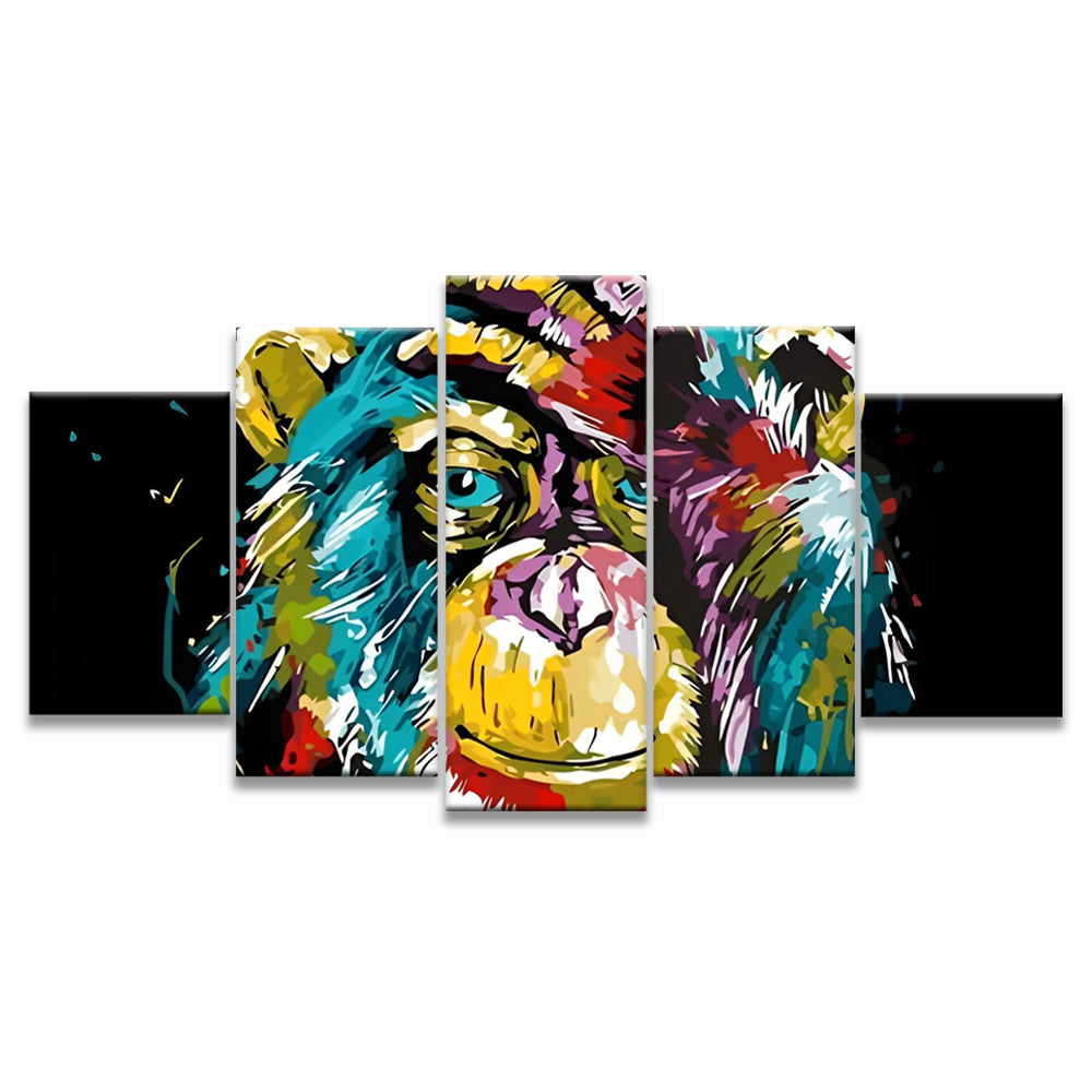 Colorful Gorilla 5 Pack Paint By Numbers
