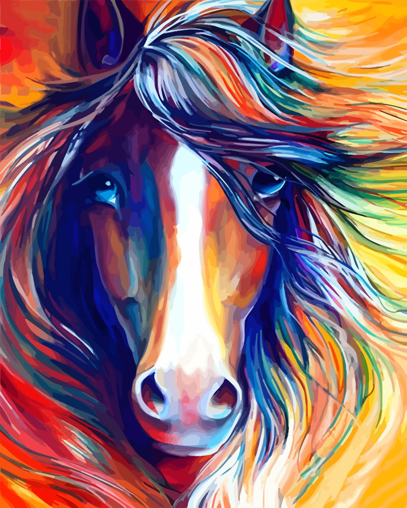 Colorful Horse Paint by Numbers