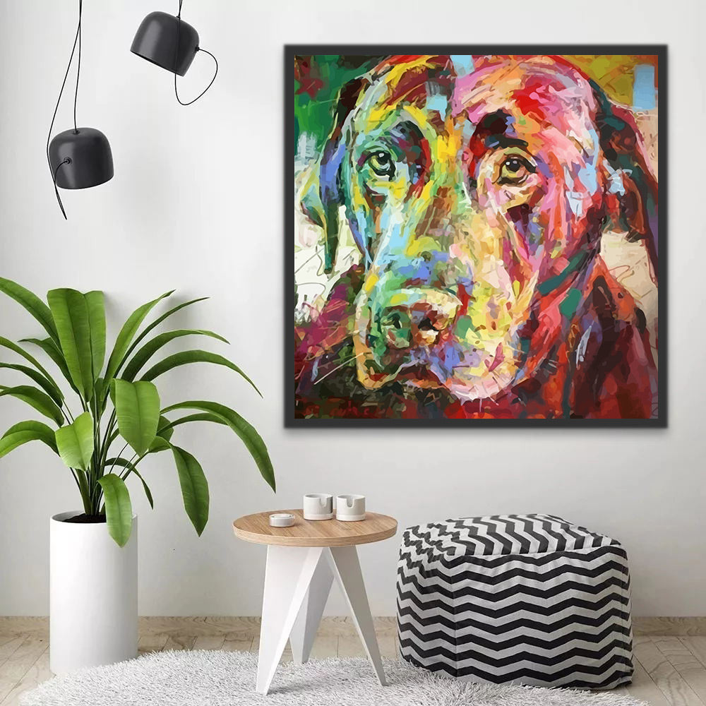 Colorful Labrador Paint by Numbers