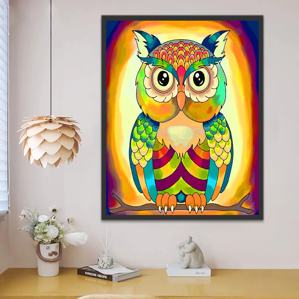 Colorful Owl Paint by Numbers
