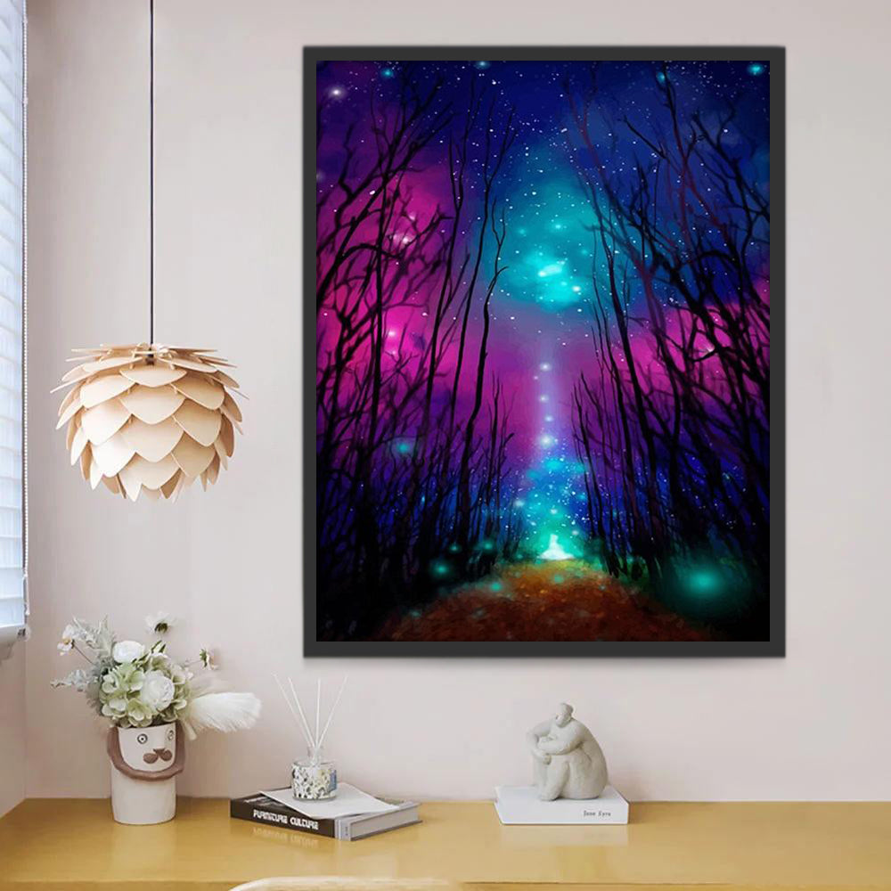 Colorful Polar Lights Paint by Numbers