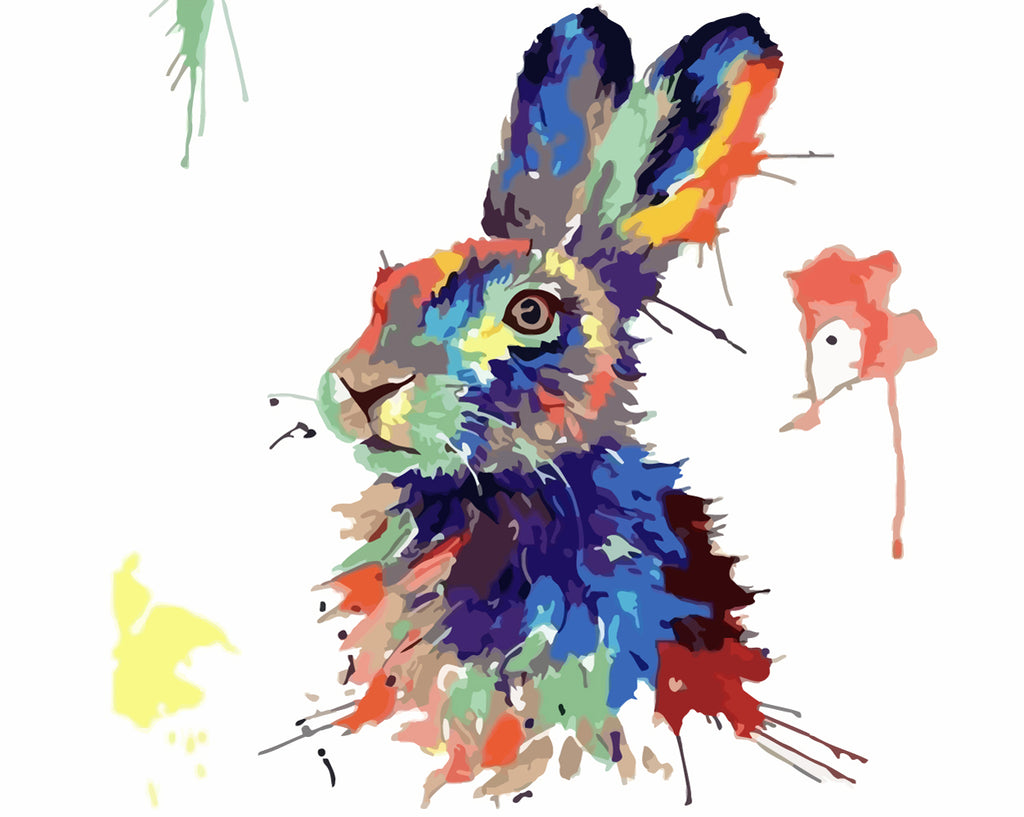 Colorful Rabbit Paint by Numbers