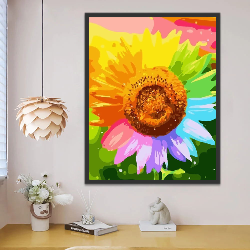 Colorful Sunflower Paint by Numbers