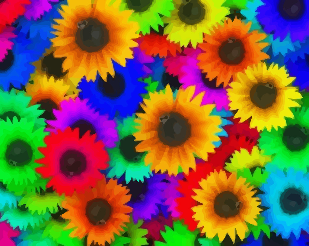 Colorful Sunflowers Paint by Numbers
