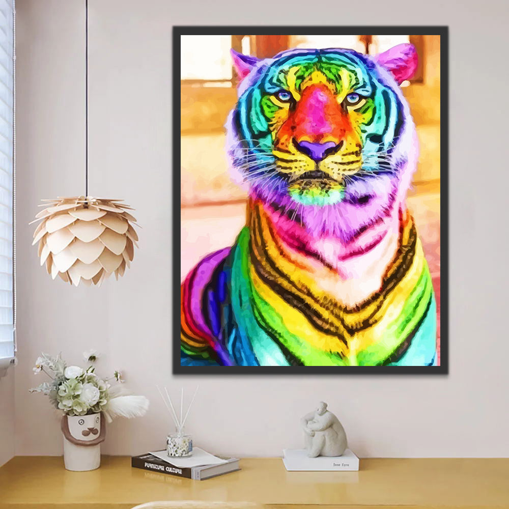 Colorful Tiger Paint by Numbers