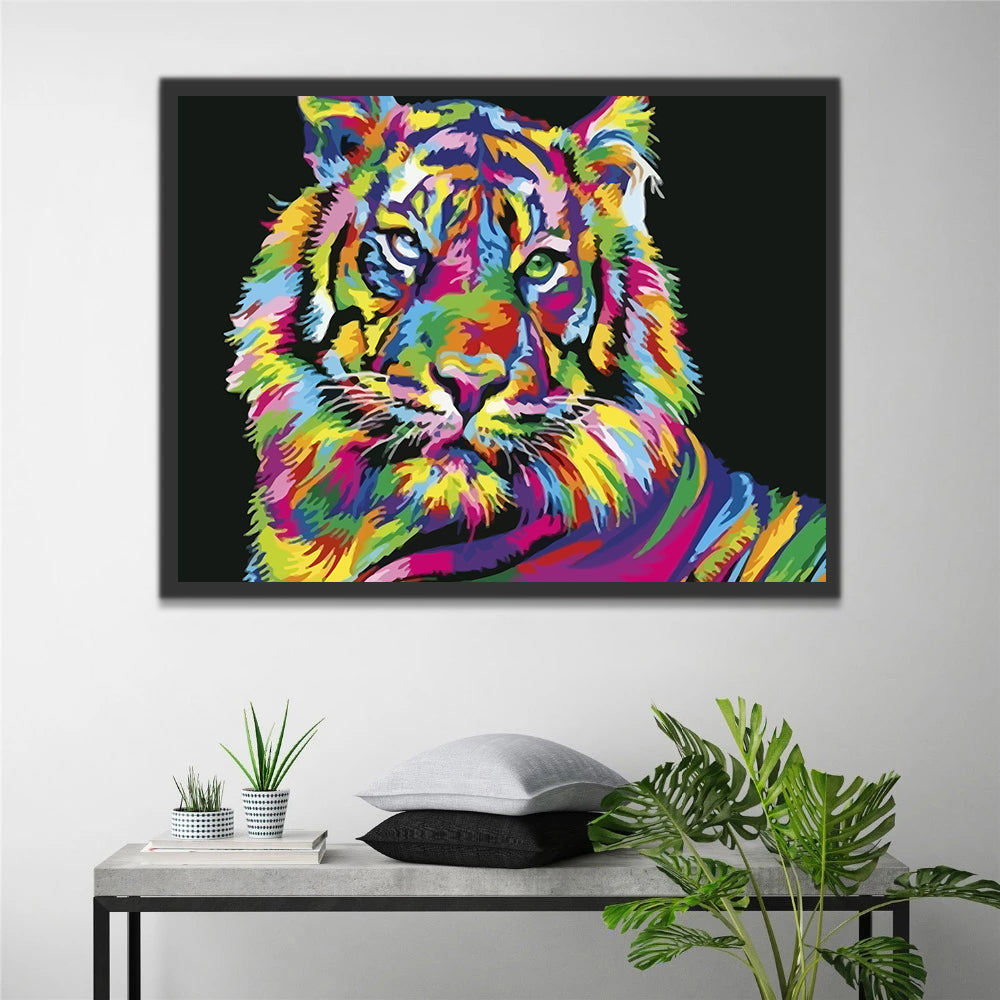 Colorful Tiger Paint by Numbers