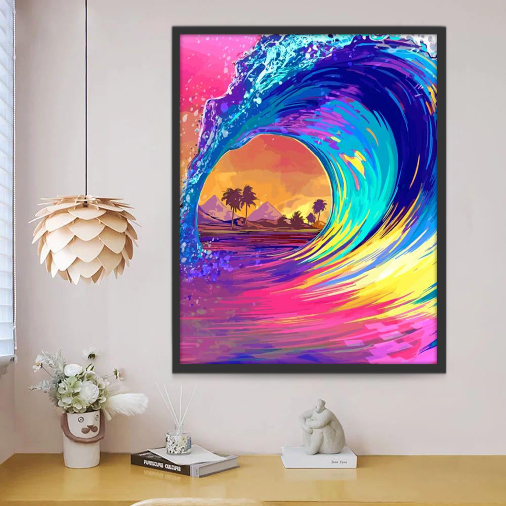 Colorful Wave Paint by Numbers