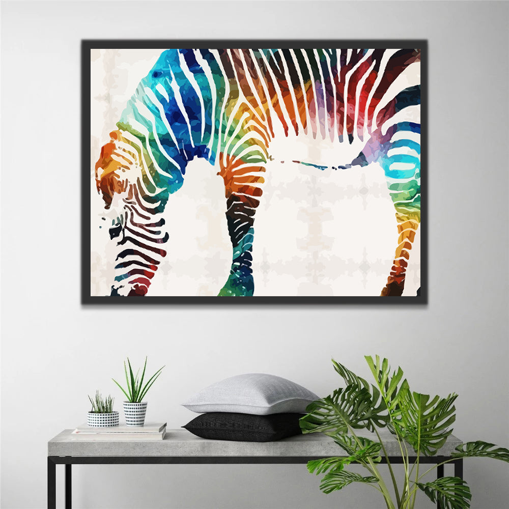 Colorful Zebra Paint by Numbers